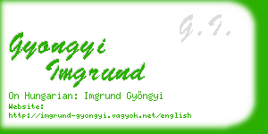 gyongyi imgrund business card